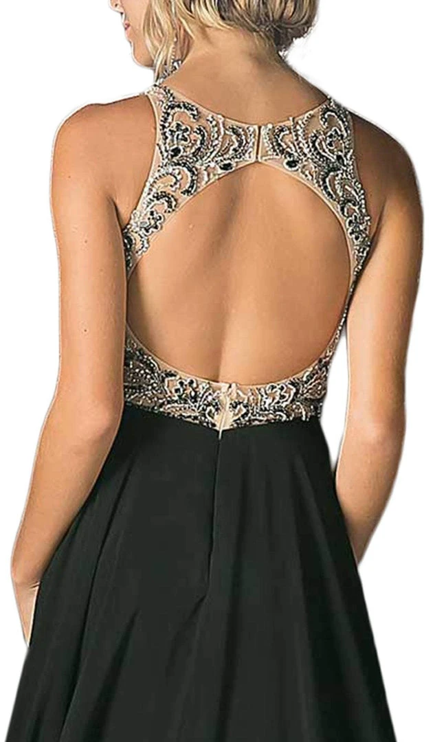 Cinderella Divine - Sleeveless Embellished Ruched A-line Dress 8 Cinderella Divine - Sleeveless Embellished Ruched A-line Dress