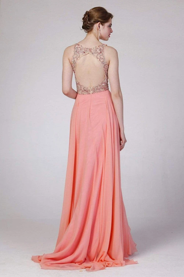 Cinderella Divine - Sleeveless Embellished Ruched A-line Dress 4 Cinderella Divine - Sleeveless Embellished Ruched A-line Dress