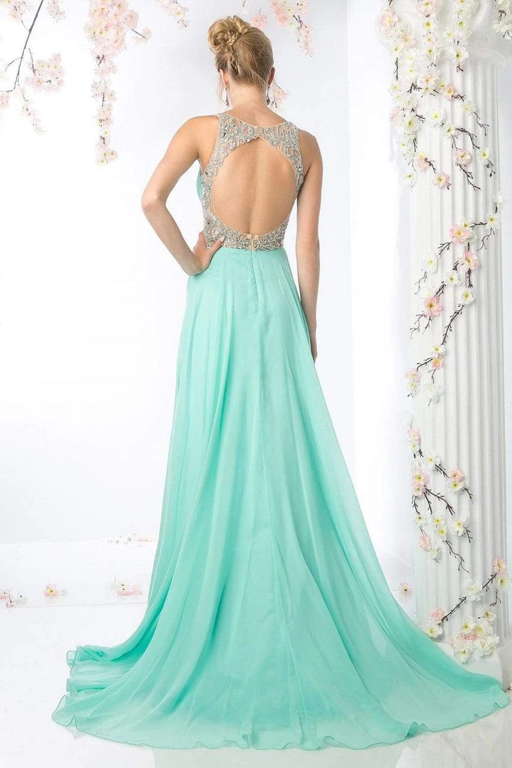 Cinderella Divine - Sleeveless Embellished Ruched A-line Dress 10 Cinderella Divine - Sleeveless Embellished Ruched A-line Dress