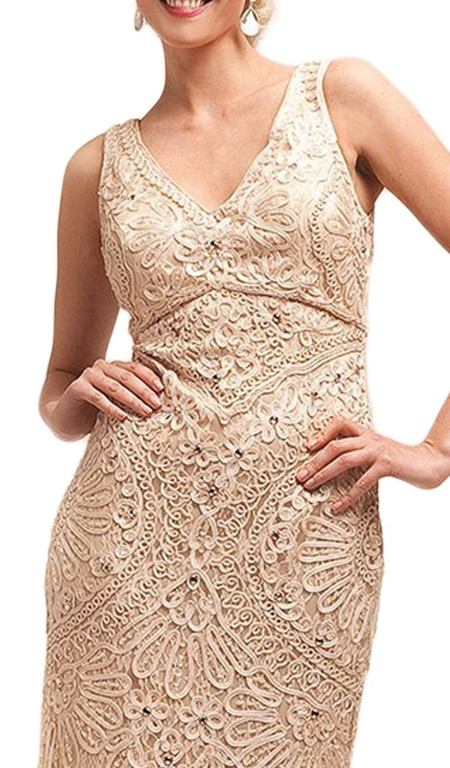 Cocktail Dresses Cinderella Divine - Sleeveless Embellished V-neck Sheath Dress 5 Cocktail Dresses Cinderella Divine - Sleeveless Embellished V-neck Sheath Dress