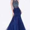 Cinderella Divine - Sleeveless Faux Two-Piece Mermaid Evening Gown Formal Gowns 2 Cinderella Divine - Sleeveless Faux Two-Piece Mermaid Evening Gown Formal Gowns