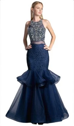 Cinderella Divine - Sleeveless Faux Two-Piece Mermaid Evening Gown Formal Gowns 9 Cinderella Divine - Sleeveless Faux Two-Piece Mermaid Evening Gown Formal Gowns