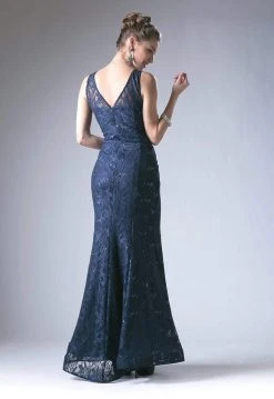 Cinderella Divine - Sleeveless Lace V-neck Sheath Dress