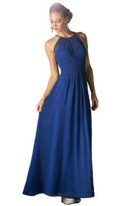 Cinderella Divine - Sleeveless Ruched Halter A-line Dress Formal Gowns 13 Cinderella Divine - Sleeveless Ruched Halter A-line Dress Formal Gowns