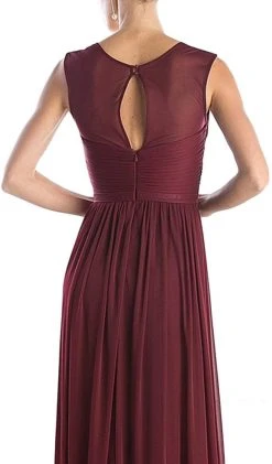 Formal Gowns Cinderella Divine - Sleeveless Twisted Front Bodice Chiffon Long Formal Dress