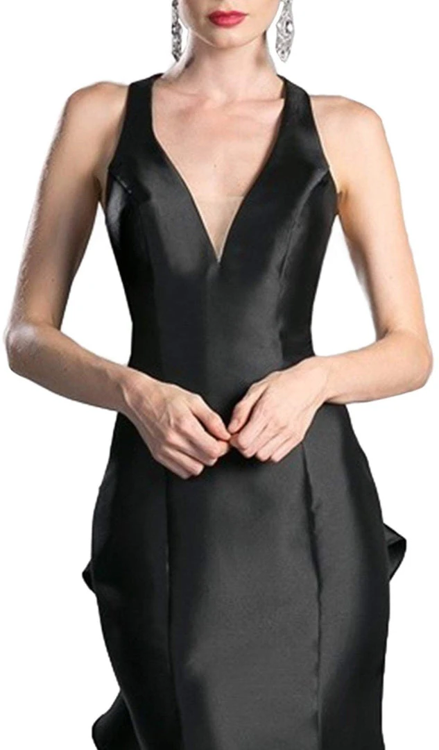 Cinderella Divine - Sleeveless V-neck Ruffled Mermaid Dress 4 Cinderella Divine - Sleeveless V-neck Ruffled Mermaid Dress