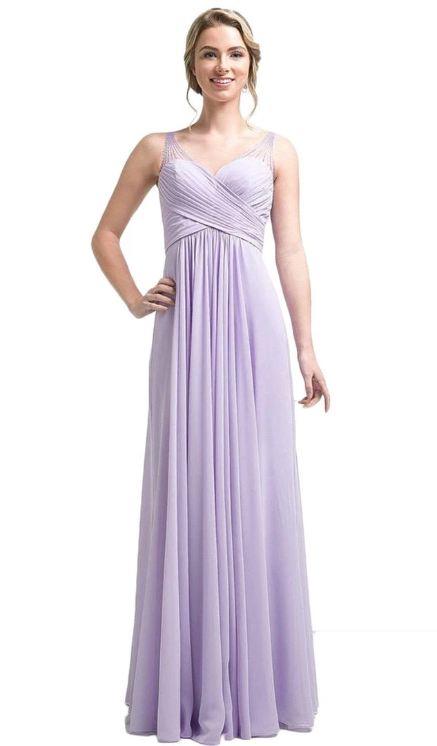 Formal Gowns Cinderella Divine - Strapless Crisscrossed Bodice A-Line Long Formal Gown 3 Formal Gowns Cinderella Divine - Strapless Crisscrossed Bodice A-Line Long Formal Gown