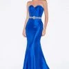Formal Gowns Cinderella Divine - Strapless Fitted Embellished Mermaid Evening Dress