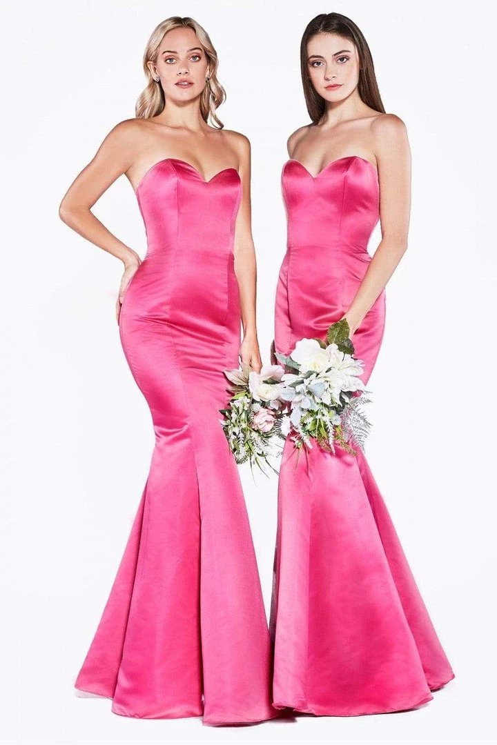 Formal Gowns Cinderella Divine - Strapless Sweetheart Neckline Satin Trumpet Gown 8792 - 1 Pc FuchsiaI Size 22 Available 3 Formal Gowns Cinderella Divine - Strapless Sweetheart Neckline Satin Trumpet Gown 8792 - 1 Pc FuchsiaI Size 22 Available