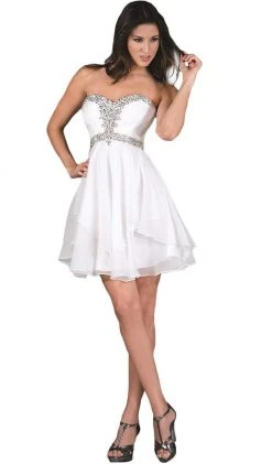 Cinderella Divine - Strapless Sweetheart Tiered Hem A-Line Cocktail Dress Cocktail Dresses 13 Cinderella Divine - Strapless Sweetheart Tiered Hem A-Line Cocktail Dress Cocktail Dresses