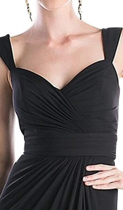 Cinderella Divine - Surplice Bodice Draping Sheath Dress Formal Gowns