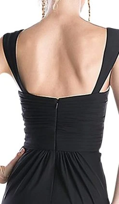 Cinderella Divine - Surplice Bodice Draping Sheath Dress Formal Gowns