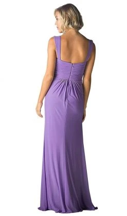 Cinderella Divine - Surplice Bodice Draping Sheath Dress Formal Gowns