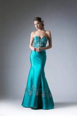 Formal Gowns Cinderella Divine - Two Piece Strapless Embellished Mermaid Dress