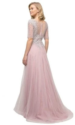 Cinderella Divine - U101 Beaded Lace Bateau A-line Dress With Train Formal Gowns 7 Cinderella Divine - U101 Beaded Lace Bateau A-line Dress With Train Formal Gowns