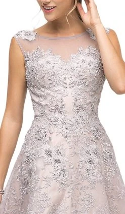 Cinderella Divine - UE003 Embellished Bateau A-line Gown