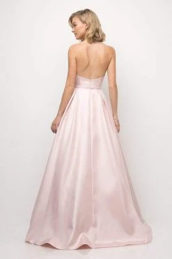 Cinderella Divine - UE008 Strapless Pointed Sweetheart Neck Backless Ballgown 7 Cinderella Divine - UE008 Strapless Pointed Sweetheart Neck Backless Ballgown