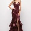 Formal Gowns Cinderella Divine - UE010 Allover Sequin Tiered Ruffle Mermaid Gown 2 Formal Gowns Cinderella Divine - UE010 Allover Sequin Tiered Ruffle Mermaid Gown