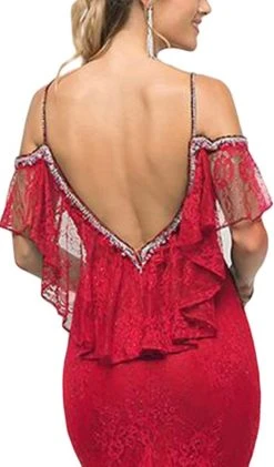 Formal Gowns Cinderella Divine - UH552 Beaded Cold Shoulder Mermaid Dress 9 Formal Gowns Cinderella Divine - UH552 Beaded Cold Shoulder Mermaid Dress