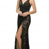 Cinderella Divine - UK010 Sleeveless Illusion Sheer Lace Sheath Dress 2 Cinderella Divine - UK010 Sleeveless Illusion Sheer Lace Sheath Dress
