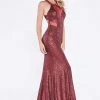 Formal Gowns Cinderella Divine - UR133 Illusion Cutout Allover Sequin Mermaid Gown