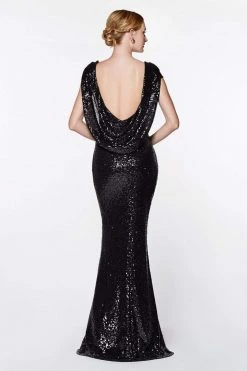 Cinderella Divine - UV003 Allover Sequin Gown Back Mermaid Gown Formal Gowns 11 Cinderella Divine - UV003 Allover Sequin Gown Back Mermaid Gown Formal Gowns