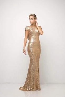 Cinderella Divine - UV003 Allover Sequin Gown Back Mermaid Gown Formal Gowns 16 Cinderella Divine - UV003 Allover Sequin Gown Back Mermaid Gown Formal Gowns