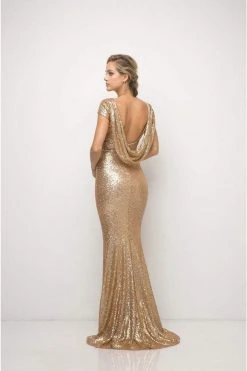 Cinderella Divine - UV003 Allover Sequin Gown Back Mermaid Gown Formal Gowns 17 Cinderella Divine - UV003 Allover Sequin Gown Back Mermaid Gown Formal Gowns