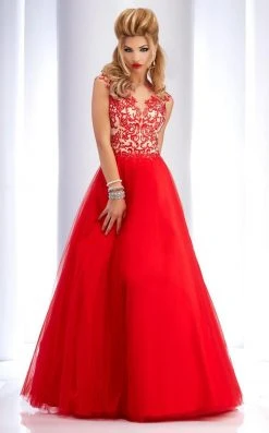 Formal Gowns Clarisse - 2701 Lace Illusion Jewel Ballgown