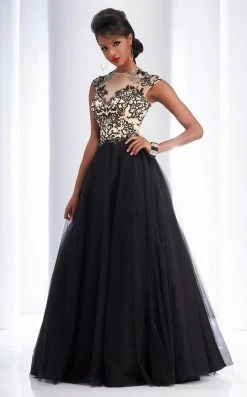 Formal Gowns Clarisse - 2701 Lace Illusion Jewel Ballgown