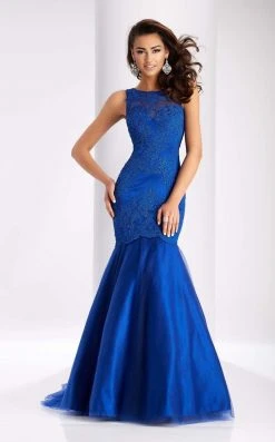 Clarisse - 2714 Illusion Applique Mermaid Gown 11 Clarisse - 2714 Illusion Applique Mermaid Gown