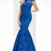 Clarisse - 3065 Sheer Cap Sleeves Applique Gown Formal Gowns 1 Clarisse - 3065 Sheer Cap Sleeves Applique Gown Formal Gowns