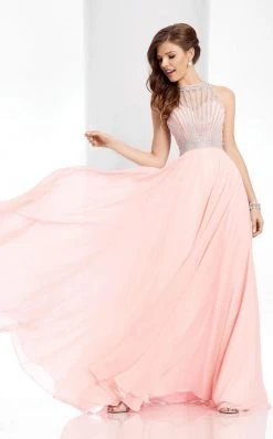 Clarisse - 3068 Radiating Stripe Illusion Gown 15 Clarisse - 3068 Radiating Stripe Illusion Gown