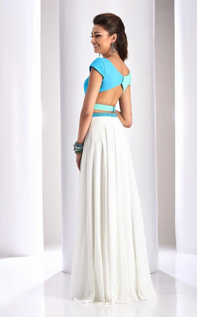 Clarisse - 3070 Two-Piece Colorblock Evening Gown 4 Clarisse - 3070 Two-Piece Colorblock Evening Gown