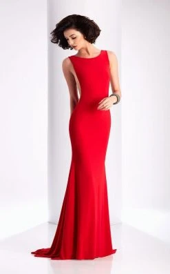 Clarisse - 3095 Plunging Open Back Gown Formal Gowns