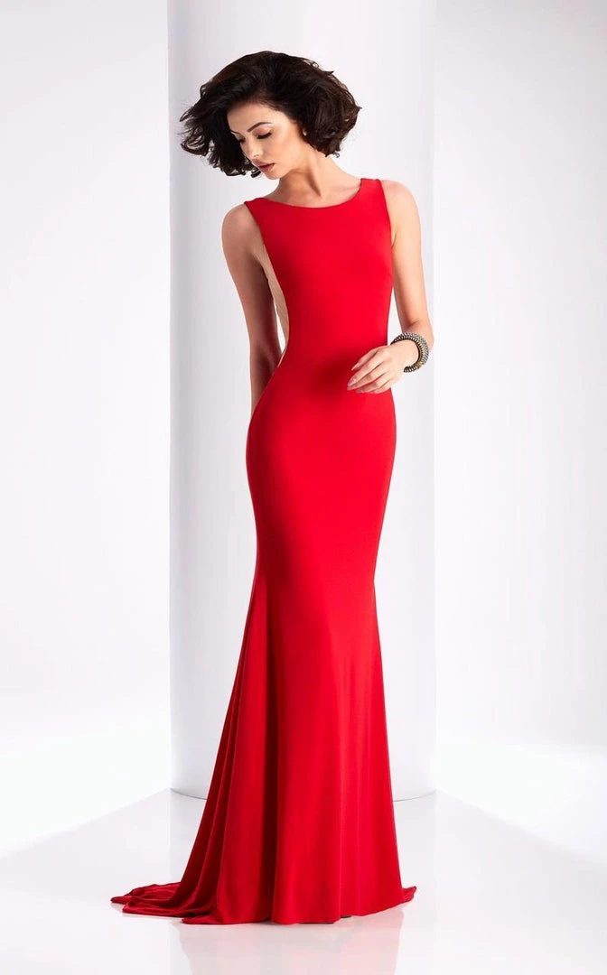 Clarisse - 3095 Plunging Open Back Gown Formal Gowns 4 Clarisse - 3095 Plunging Open Back Gown Formal Gowns