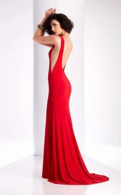 Clarisse - 3095 Plunging Open Back Gown Formal Gowns 11 Clarisse - 3095 Plunging Open Back Gown Formal Gowns