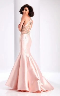 Clarisse - 3139 Embellished Halter Mermaid Gown Formal Gowns