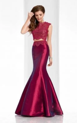 Formal Gowns Clarisse - 3148 Scalloped Lace Two-piece Gown