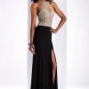 Clarisse - 3184 Crystal Crusted Halter Gown