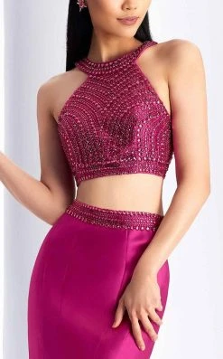 Formal Gowns Clarisse - 3190 Two Piece Halter Mermaid Dress