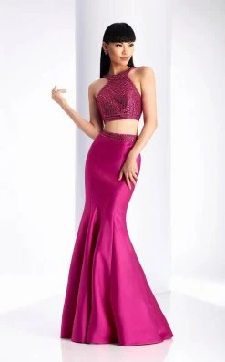 Formal Gowns Clarisse - 3190 Two Piece Halter Mermaid Dress