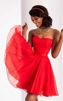 Clarisse - 3215 Strapless Chiffon A-line Dress