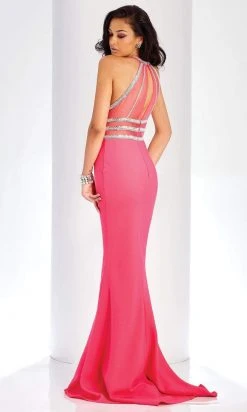 Formal Gowns Clarisse - 3411 Embellished High Halter Trumpet Dress