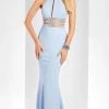 Formal Gowns Clarisse - 3411 Embellished High Halter Trumpet Dress