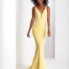 Formal Gowns Clarisse - 3416 Plunging Brocade Mermaid Gown 2 Formal Gowns Clarisse - 3416 Plunging Brocade Mermaid Gown