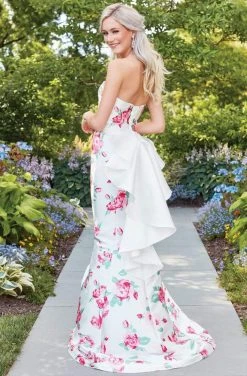 Clarisse - 3424 Strapless Floral Mermaid Gown