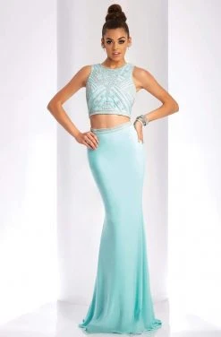 Clarisse - 3438 Two-Piece Crystal Ornate Sheath Gown Formal Gowns