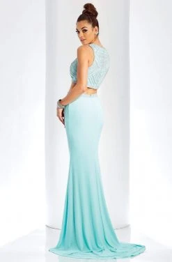 Clarisse - 3438 Two-Piece Crystal Ornate Sheath Gown Formal Gowns