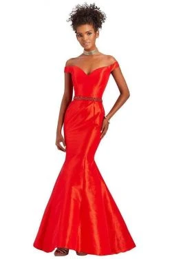 Formal Gowns Clarisse - 3443 Off Shoulder Taffeta Mermaid Gown 8 Formal Gowns Clarisse - 3443 Off Shoulder Taffeta Mermaid Gown